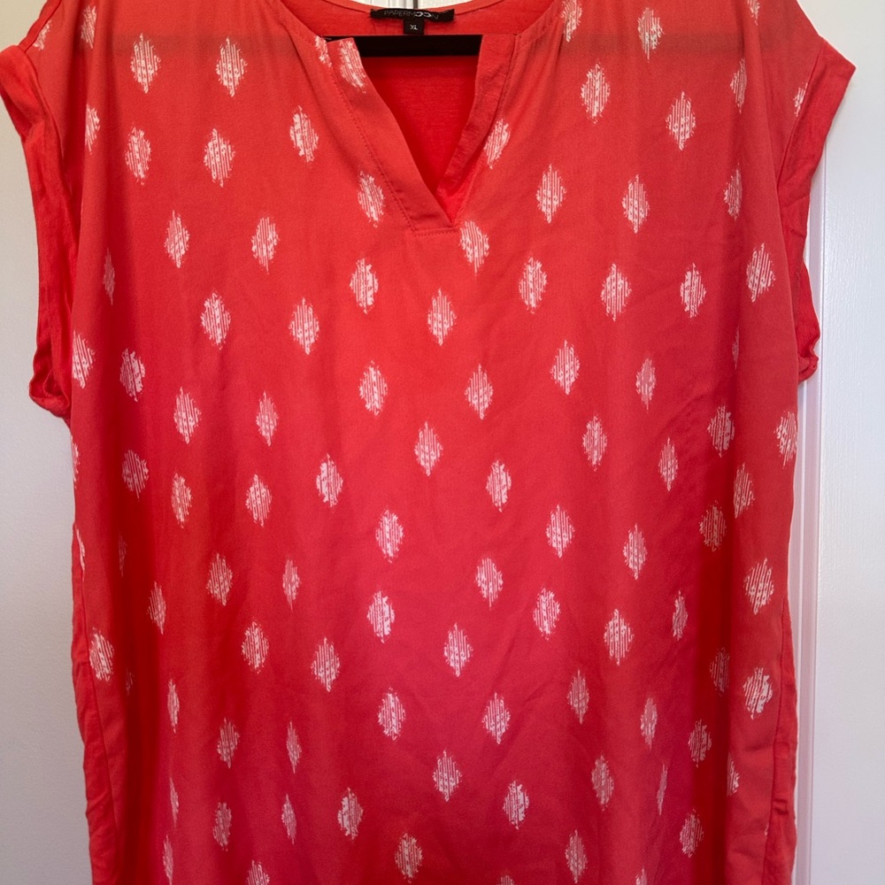 Stitch Fix Papermoon Coral mixed material Patterned Women's Top